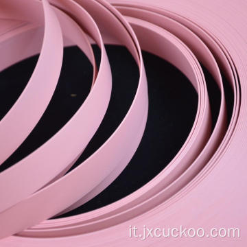 Nastro di fascia per bordo in pvc di colore solido di colore rosa